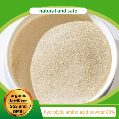 Amino Acid powder Fertilizer High Nitrogen 80% Hydrolysate  For Fruits Vegetable Crops