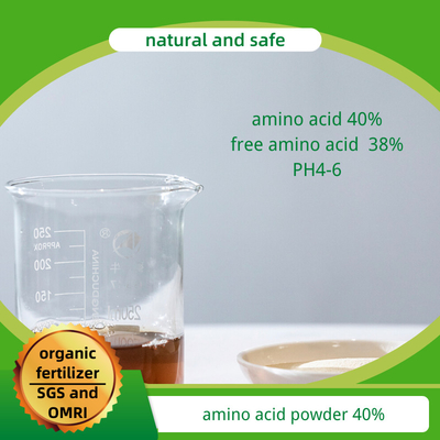 Vegetable Animal Sulfuric Amino Acid Powder Fertilizer 40% Chlorine Free For Subsistence Corps