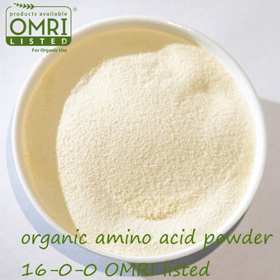 OMRI Organic Enzymatic Amino Acid Powder 80% Hydrolyzed Proteins Based Organic Nitrogen Fertilizer 16-0-0