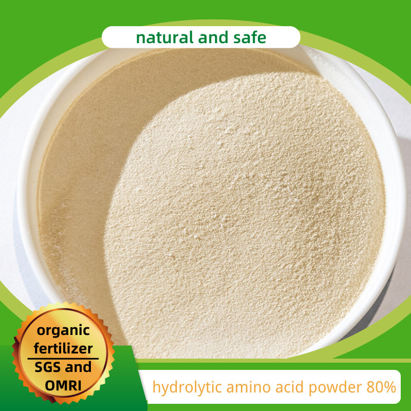 Amino Acid powder Fertilizer High Nitrogen 80% Hydrolysate  For Fruits Vegetable Crops